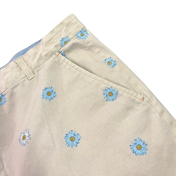 Tallia Sport Daisy Shorts | Modern Fit Stretch | Tan, Blue & Yellow | Men’s 38 - Picture 4 of 9